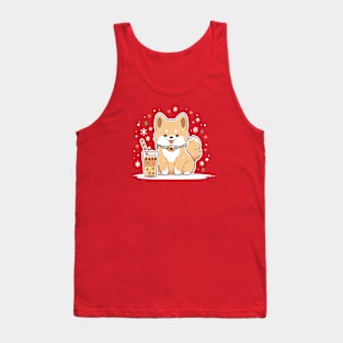 Dog ready to enjoy Christmas to the fullest Tank Top